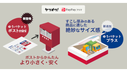 「ゆうパケットポストmini」登場、楽天ラクマ・ヤフオク！・PayPayフリマが対応