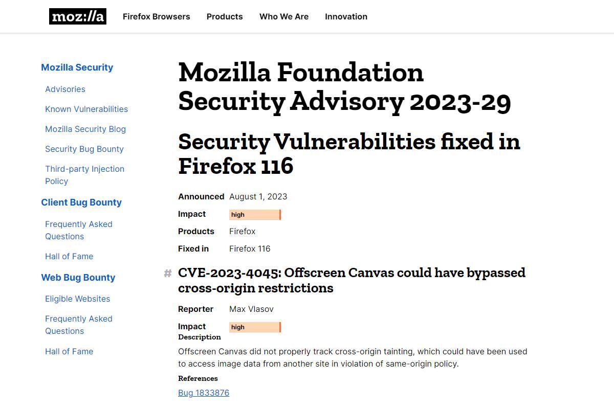 Firefoxに見つかった重要な脆弱性、CISAが警告