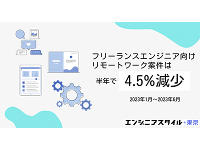 フリーランスエンジニア向けのリモートワーク案件は4.5%減少、ボスアーキテクトが調査