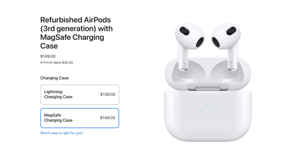 Apple、AirPods 3の整備済製品の販売を開始