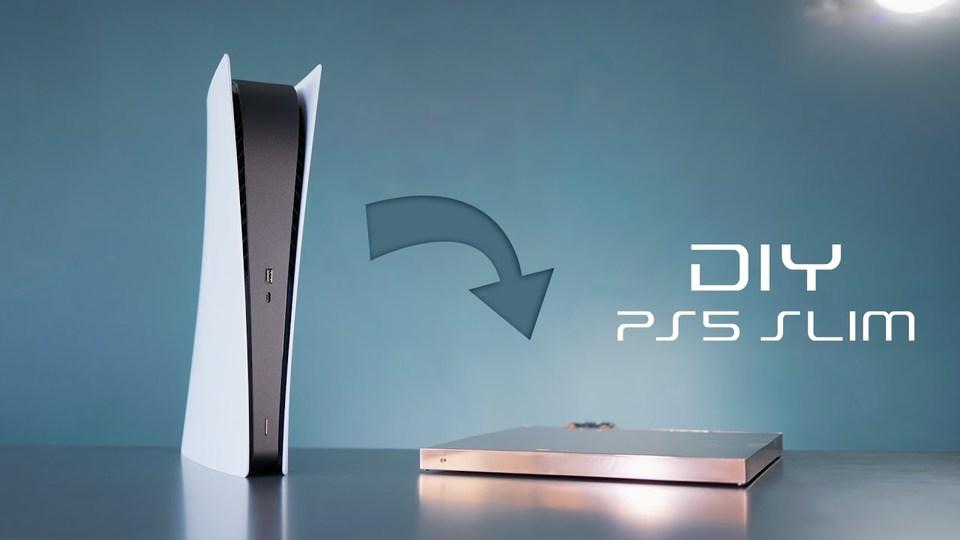 魔改造でぺったんこになった水冷式「PlayStation 5 slim」。薄さなんと2cm