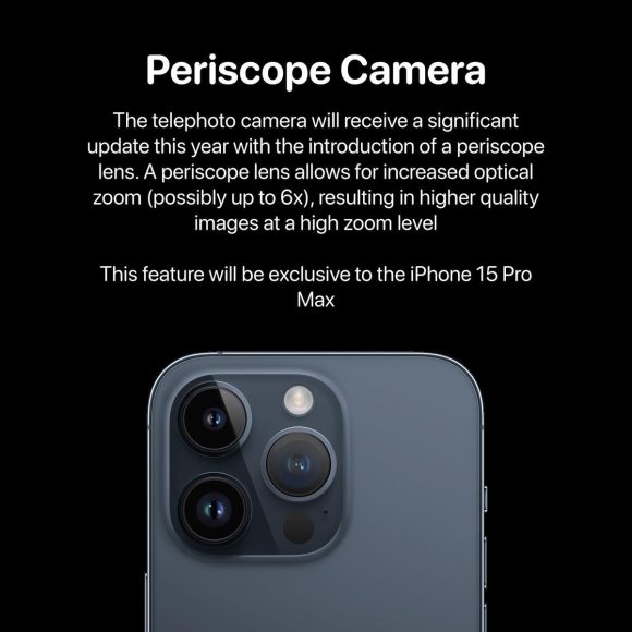 iPhone15 Pro Maxのバッテリー容量予想が変更〜カメラモジュールが影響？