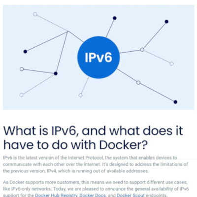 Docker Hub RegistryがIPv6対応