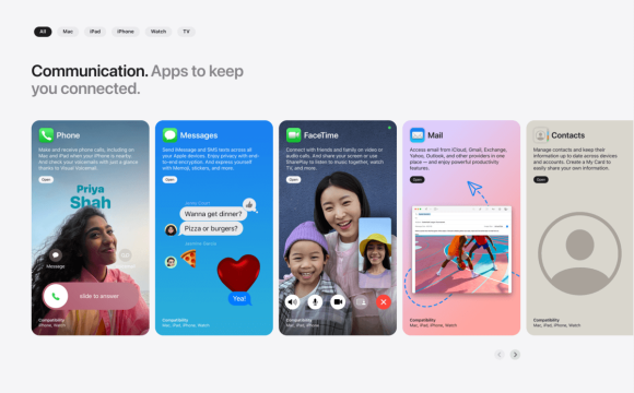 Apple、純正アプリを紹介する新たなページを公式サイトで公開