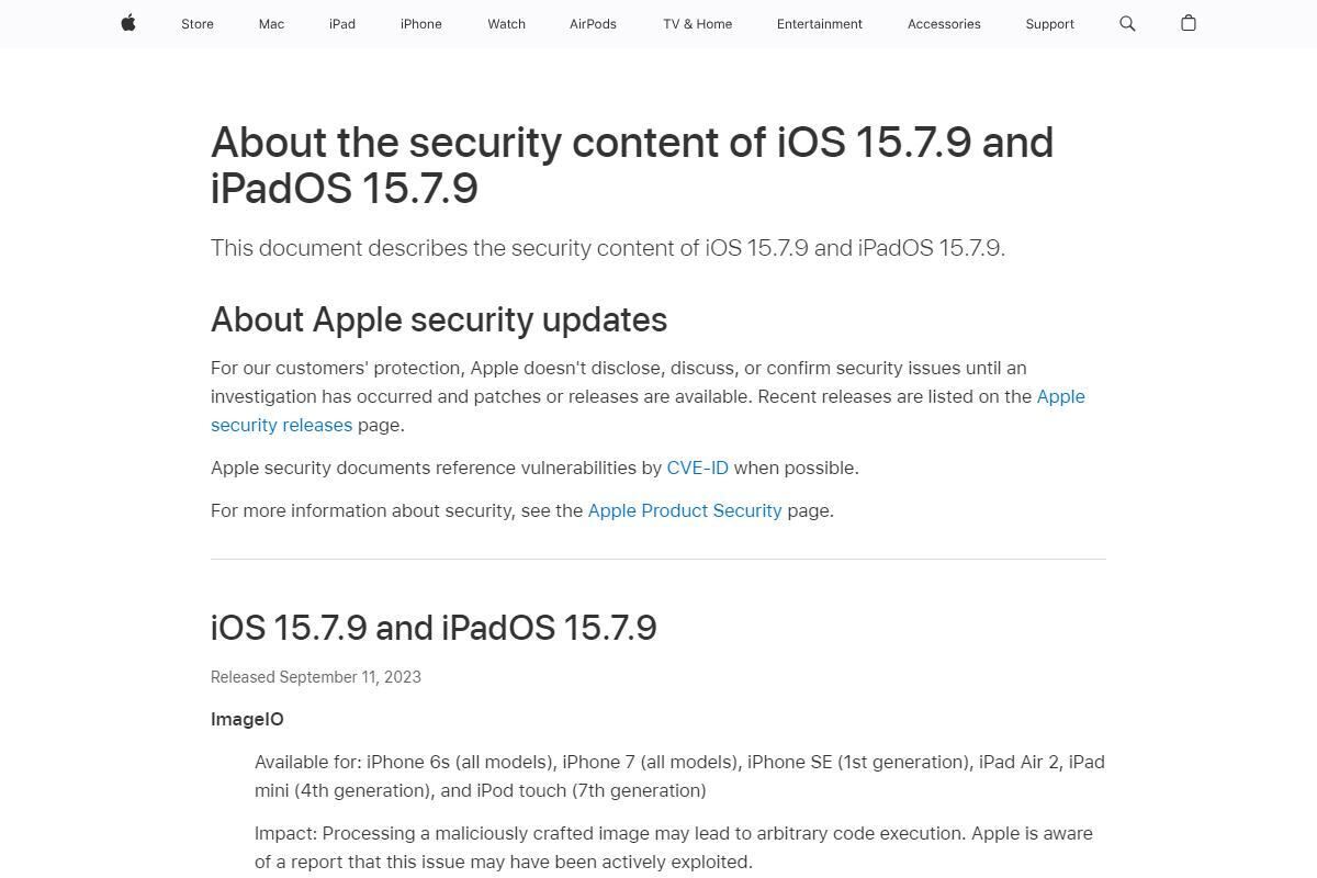 旧世代iPhoneなどに脆弱性、Appleがセキュリティアップデート提供