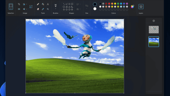 ついに「ペイント」にレイヤー機能が追加予定＆透過PNGもサポート