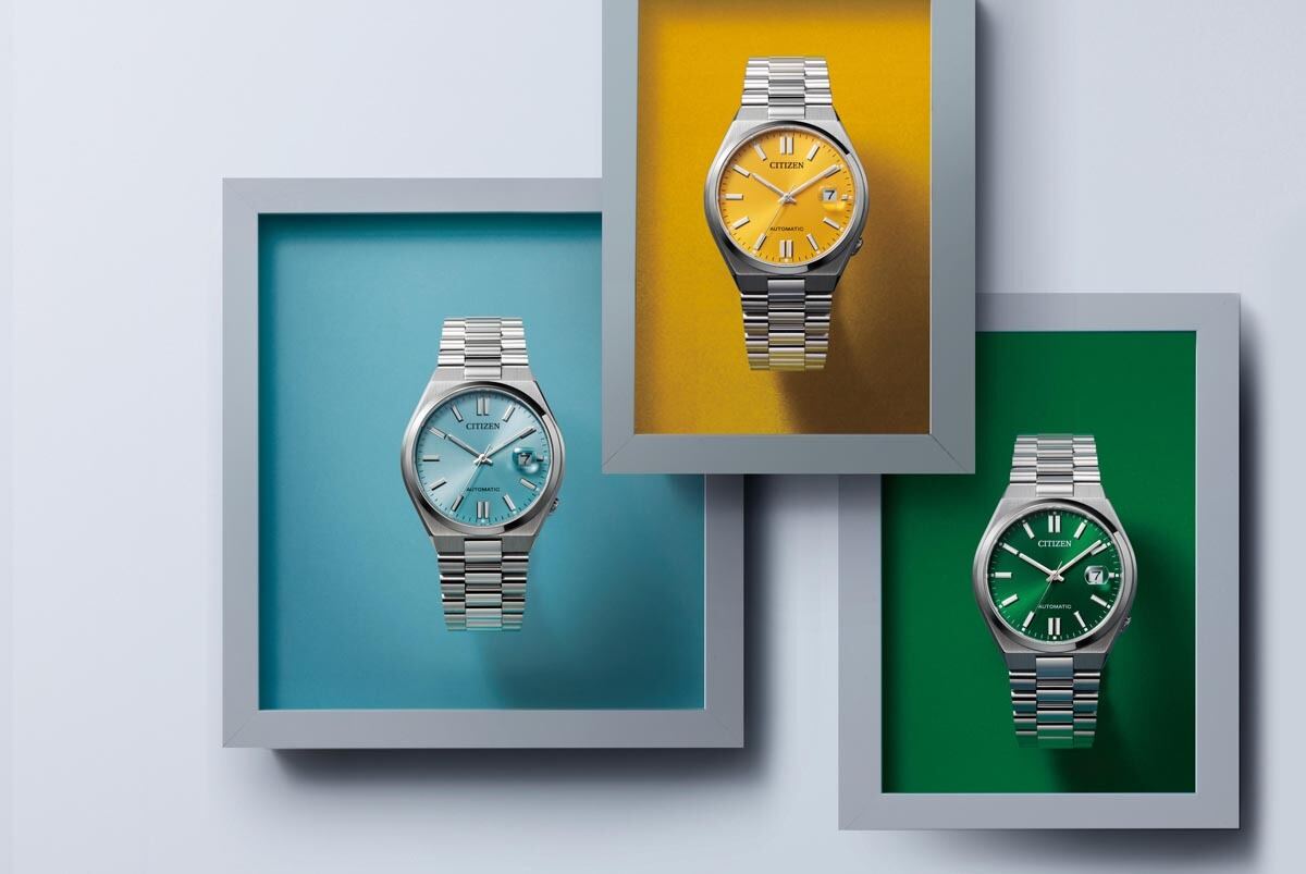 シチズンコレクション、鮮やかなカラーダイヤルの機械式時計5種が日本上陸