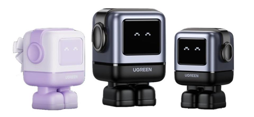 表情で充電の状態が分かるのがかわいい。UGREENのロボ型充電器