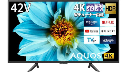 42型AQUOS 4Kが8週ぶり首位、今売れてるスマートテレビTOP10 2023/9/8