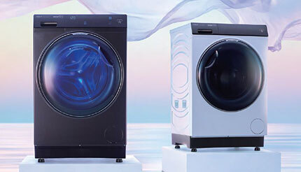 アクアが手入れの手間を軽減して清潔性も向上させたコンパクト設計のドラム式洗濯乾燥機を発表