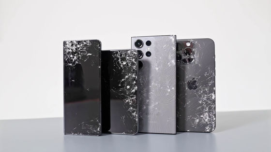 iPhone 15 Pro Max・Galaxy S23 Ultra・Galaxy Z Fold5・Pixel Foldの科学的落下テストの結果をまとめたムービーが公開、壊れやすいスマホはどれ？