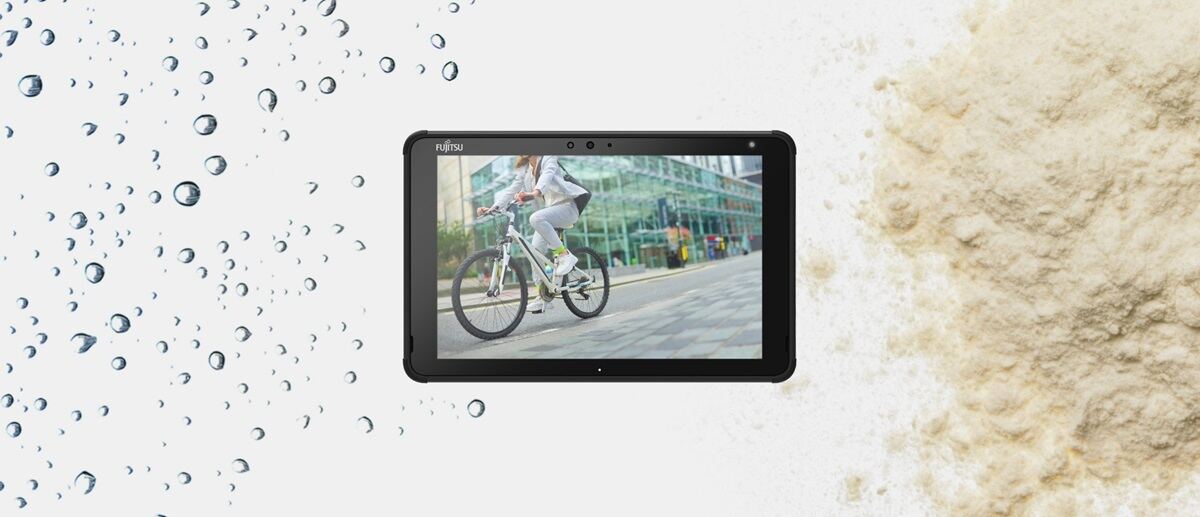 富士通、水濡れや埃に強い防水防塵設計の頑丈10.1型Windowsタブレット