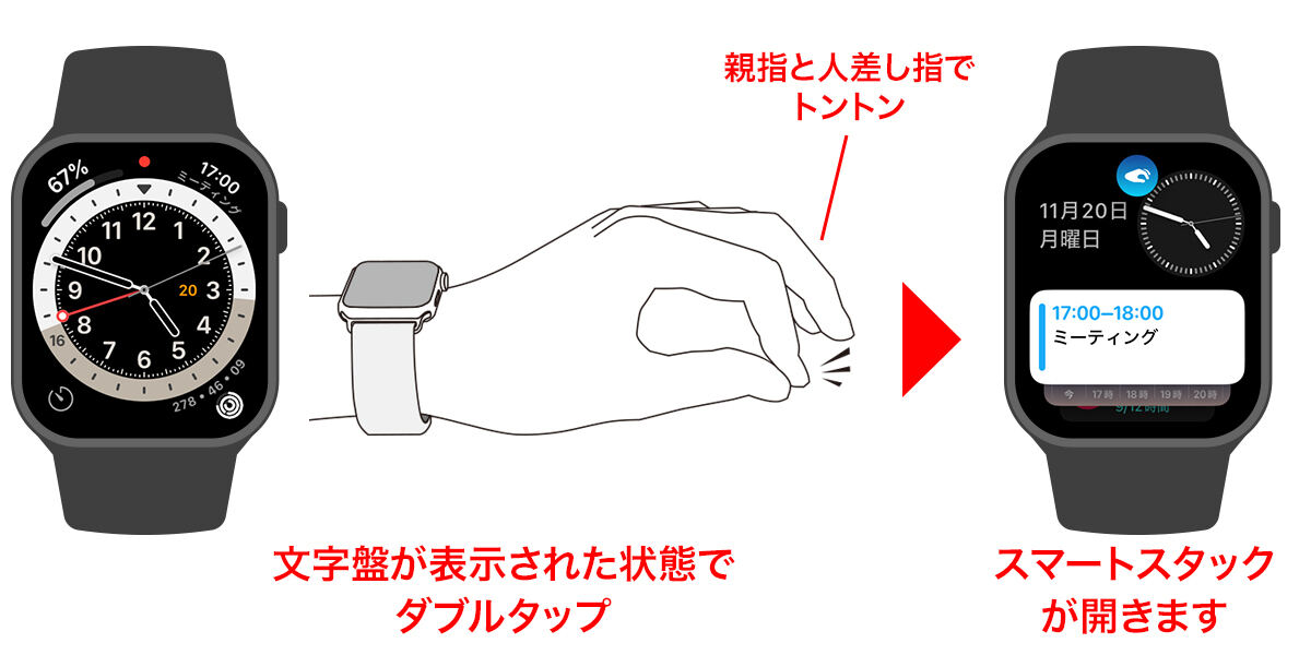 画面に触れずに操作する「ダブルタップ」の使い方 – Apple Watch基本の「き」Season 9