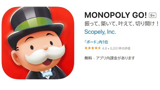 モバイルゲーム史上最速で「Monopoly Go」が7か月で10億ドル以上の収益を達成