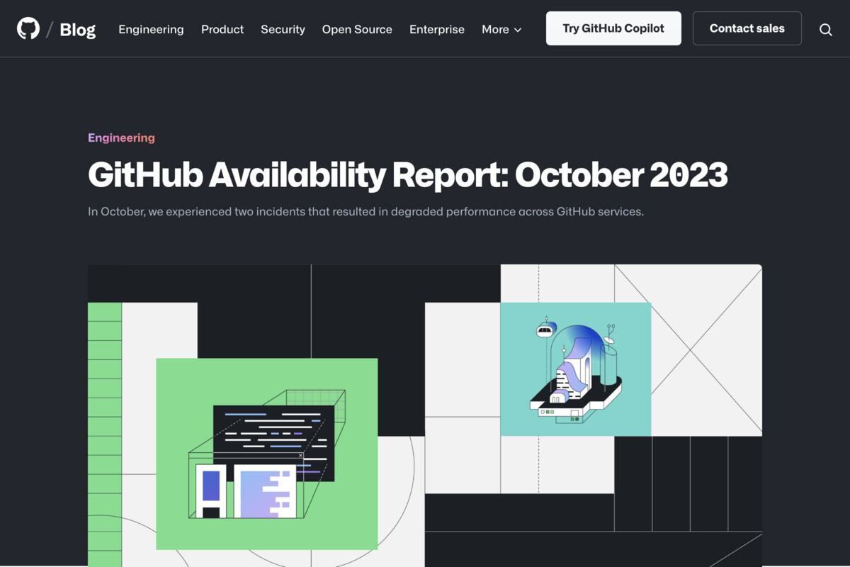 GitHub、2023年10月に発生したサービス低下の原因と対応を報告