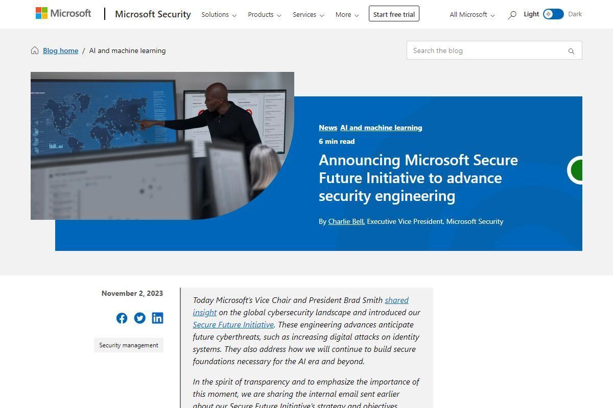 Microsoftが新しいセキュリティ改善案「Secure Future Initiative」を発表