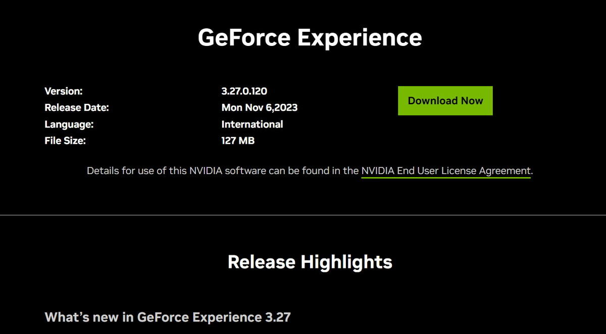NVIDIA GeForce Experience 3.27提供開始 – HDR録画のバグ修正、ノート向けGPU対応