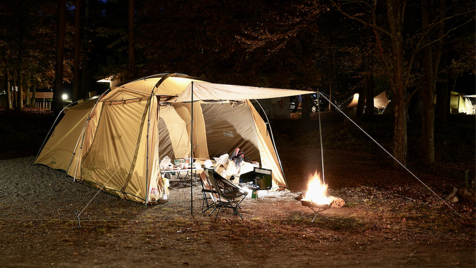 テントや焚き火台はレンタルもアリ。キャンプ場で実際に借りてみた