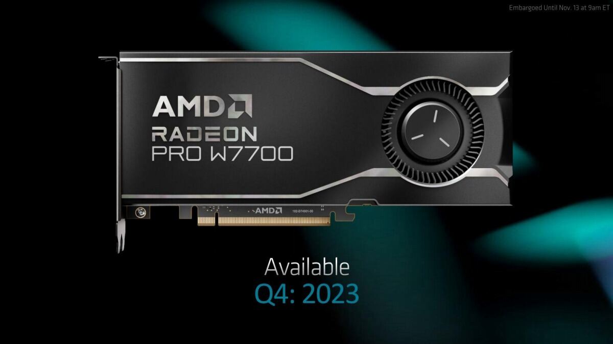 AMD、Radeon Pro W7700を正式発表 – Navi 32搭載のハイエンドRadeon Pro