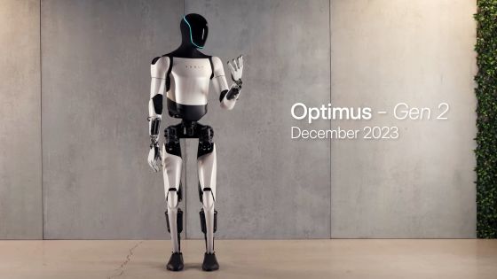 テスラが人型ロボット「Optimus」の第2世代を発表、「第1世代より30％速く歩く」「指の動きが超なめらか」「踊れる」など性能を示すムービーも公開