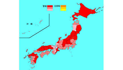 インフルエンザ患者報告数は16万人を超える、東京都は8000人超