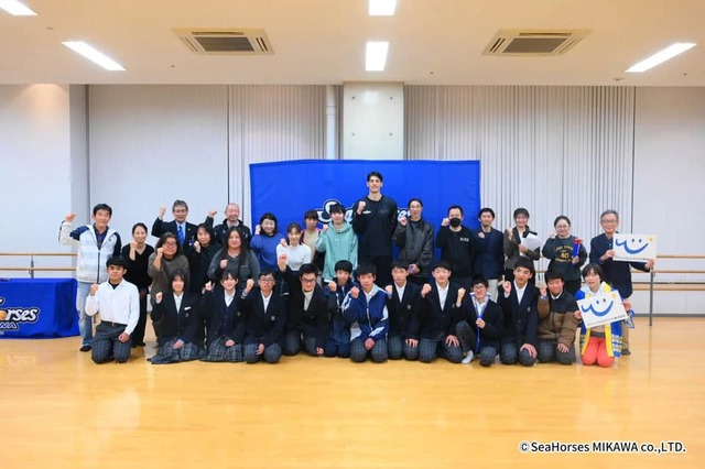 シーホース三河、にしお特別支援学校！観戦に招待＆交流イベントを実施