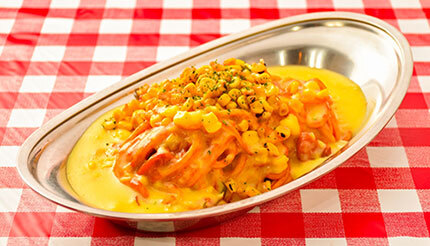 スパゲッティーのパンチョで「コーンシチューナポ」、太麺ナポリタンと相性バツグン