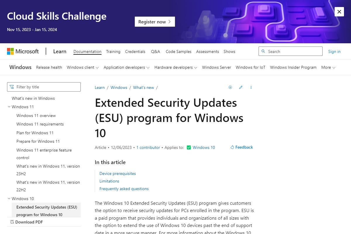 Windows 10、最大3年間のセキュリティサポート延長発表
