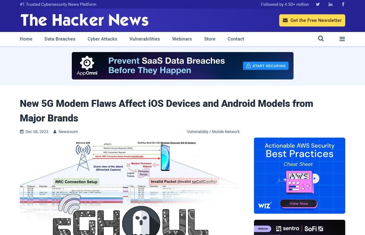iPhoneとAndroidデバイス714機種に影響、5Gモデムのファームウェアに脆弱性