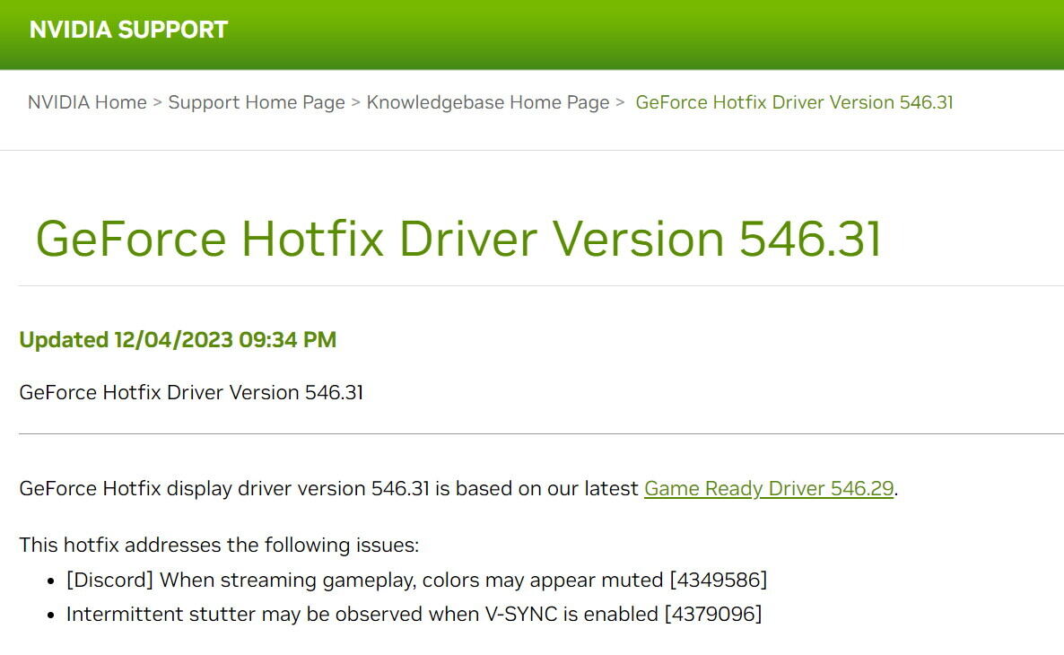 Discordの画面共有で色がおかしくなる問題に対処！ GeForce向けドライバのHotfix公開