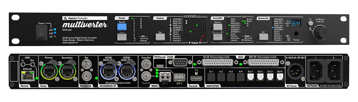 シンタックスジャパン、瑞Appsys ProAudioの「MVR-mkII multiverter」を発売