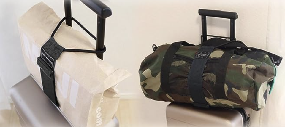 旅行や出張での手荷物問題をサクッと解決する「バッグとめるベルト」