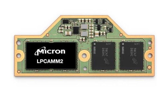 薄くて軽いノートPC向けメモリ規格「LPCAMM2」をMicronが発表、LPDDR5XベースでSO-DIMM以来の「革新的フォームファクタ」