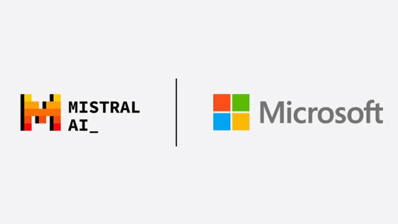 MicrosoftがAI開発企業「Mistral AI」との提携を発表、Mistral AIがAzureの計算資源を利用可能になりAzureユーザーはOpenAIのモデルに加えてMistral AIのモデルも利用可能に
