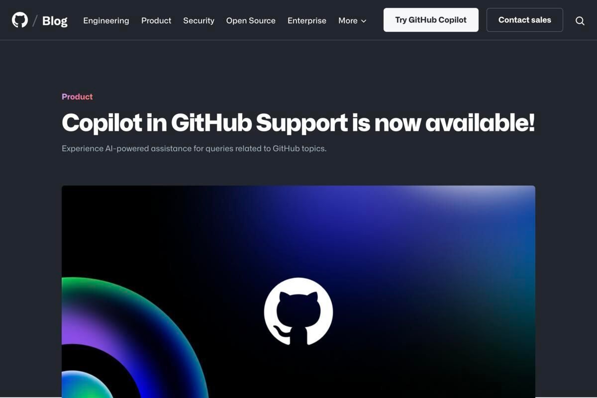 GitHub、サポートチャット「Copilot in GitHub Support」の一般提供開始
