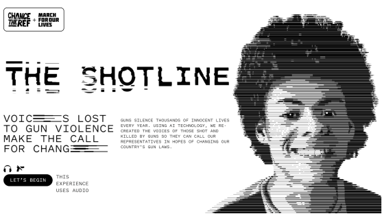 AIで「銃で殺害された被害者の声」を再現して議員に音声メッセージを送信する銃規制促進プロジェクト「The Shotline」