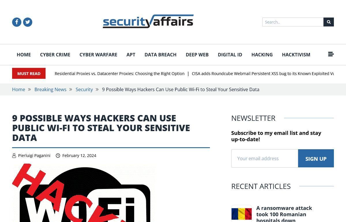 フリーWi-Fiにまつわるサイバー攻撃の脅威、9つの手口と対策