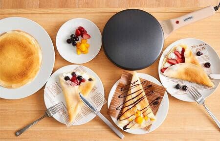 薄いクレープ生地が焼ける「ハンディクレープメーカー」に新色ピンクベージュ
