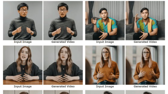 Googleがたった1枚の写真と音声から「身ぶり手ぶりを交えて話すリアルな動画」を生成するAI「VLOGGER」を発表