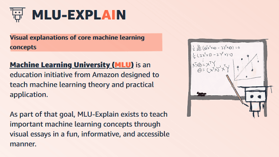 AIの仕組みや開発手法についてイラスト付きで分かりやすく解説するAmazonの無料教材「MLU-Explain」