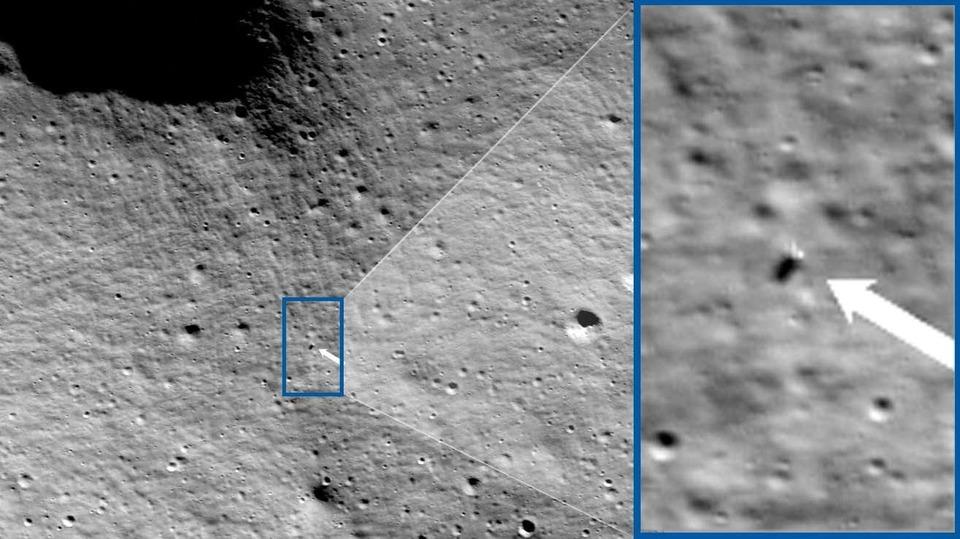 民間初の月面着陸船の撮影に成功。拡大してよーく見てね