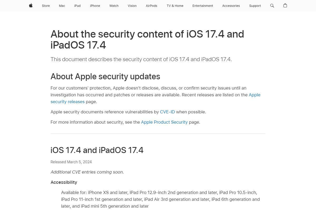 iPhoneとiPadのアップデート公開、複数の脆弱性が修正