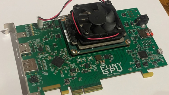 FPGAでPCIe接続可能なフルカスタムGPU「FuryGpu」が登場、レトロPCゲーを高解像度・高フレームレートでプレイ可能に