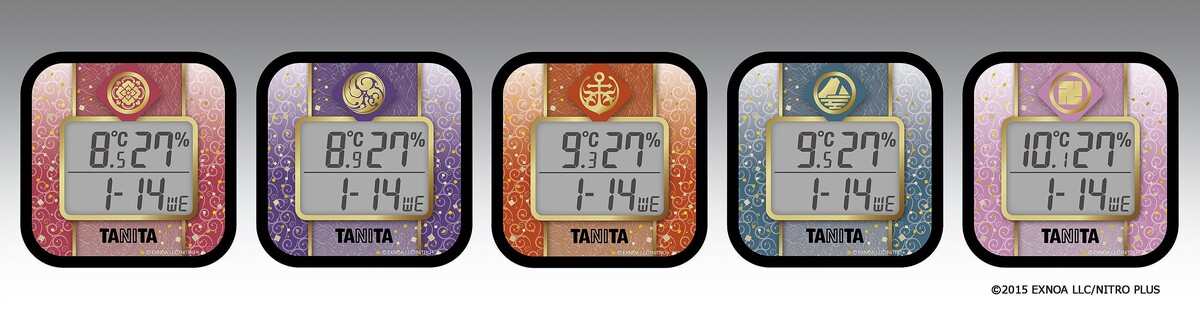 タニタ、『刀剣乱舞ONLINE』とコラボした109振りの温湿度計