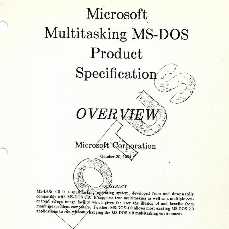 Microsoft、社内に残っていなかったMS-DOS 4.0を各者と協力しオープンソースに