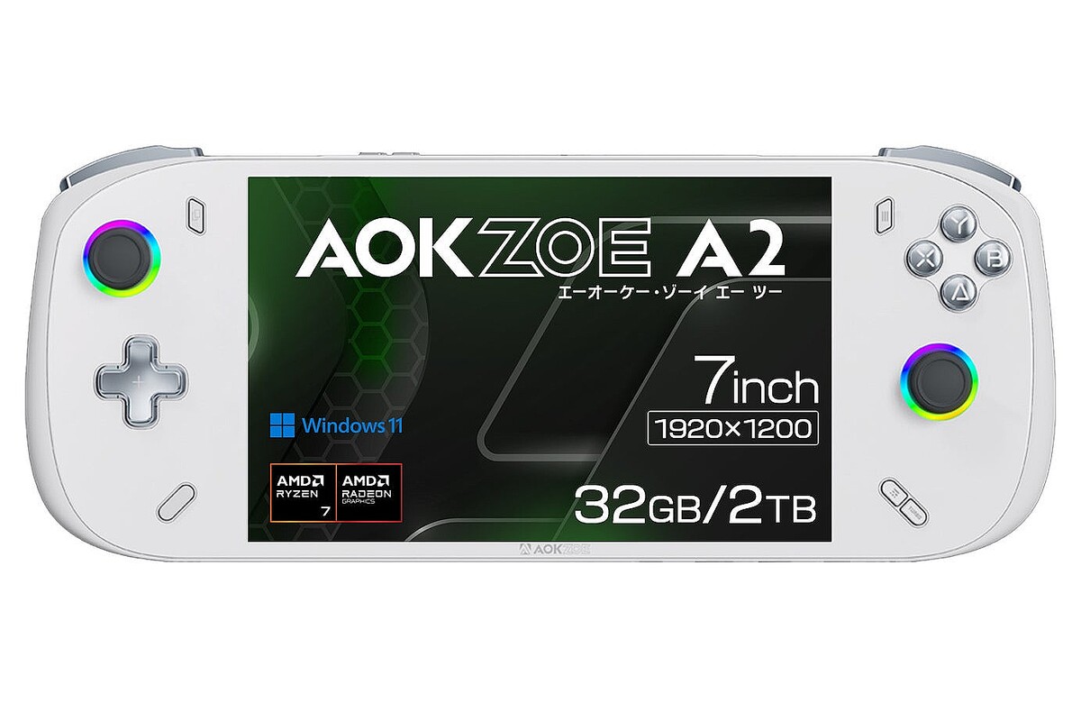 「AOKZOE A2 国内正規版」発売 – 全面フロントガラス採用、Ryzen 7 6800U搭載モデルは9万円切り