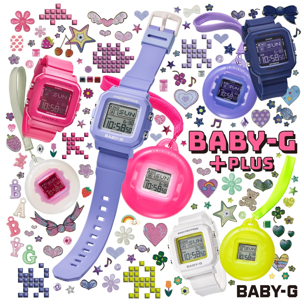 カシオ「BABY-G」、腕時計とチャームの2WAYで楽しめる新モデル「BGD-10K」