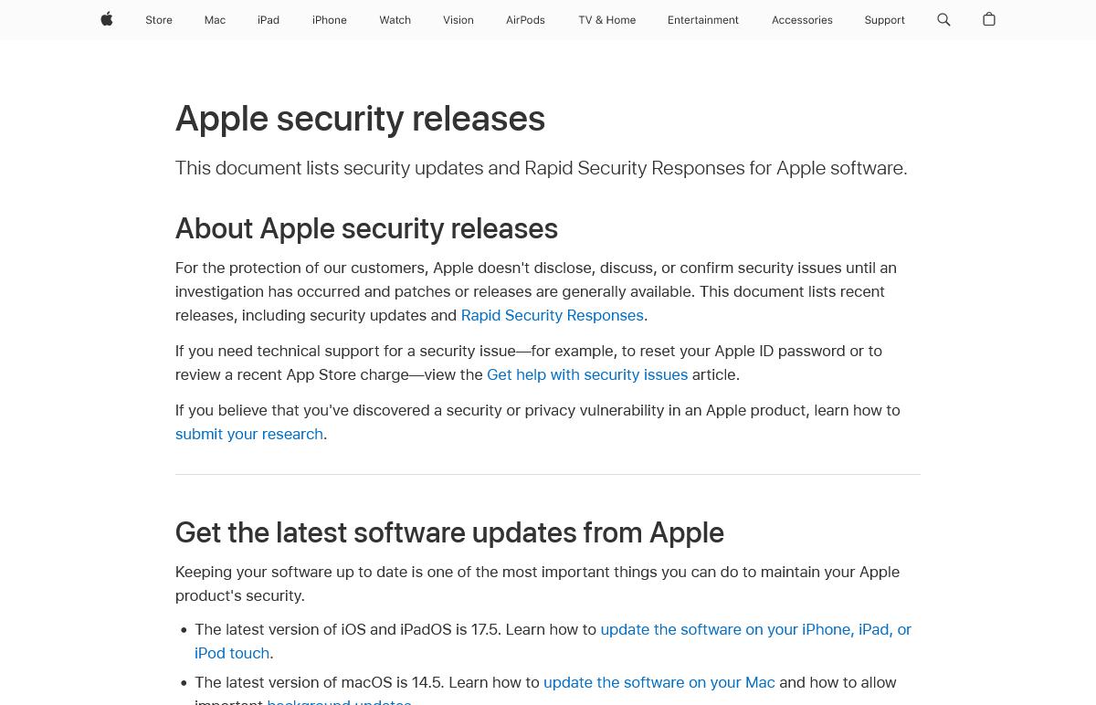 Apple、脆弱性修正するアップデート配信 – iOS17にトラッカー検出機能