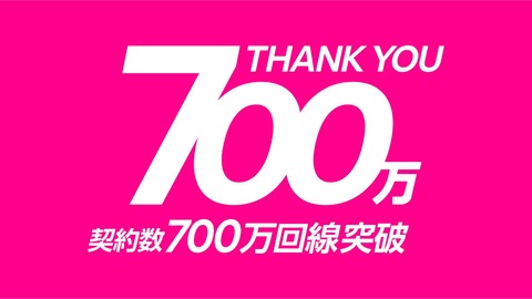 楽天モバイル、MNO契約数が700万回線を突破！わずか2カ月で契約数が50万回線増加。Rakuten UN-LIMIT VII以降で3カ月間の純増数が過去最大に