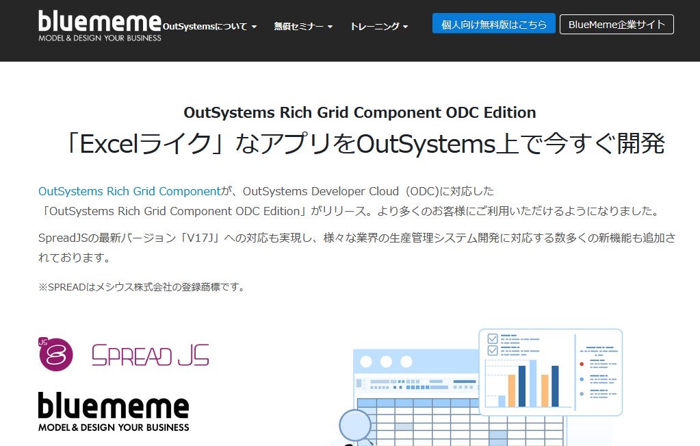 ExcelライクなアプリをOutSystems Developer Cloud上で開発できるコンポーネント – BlueMeme